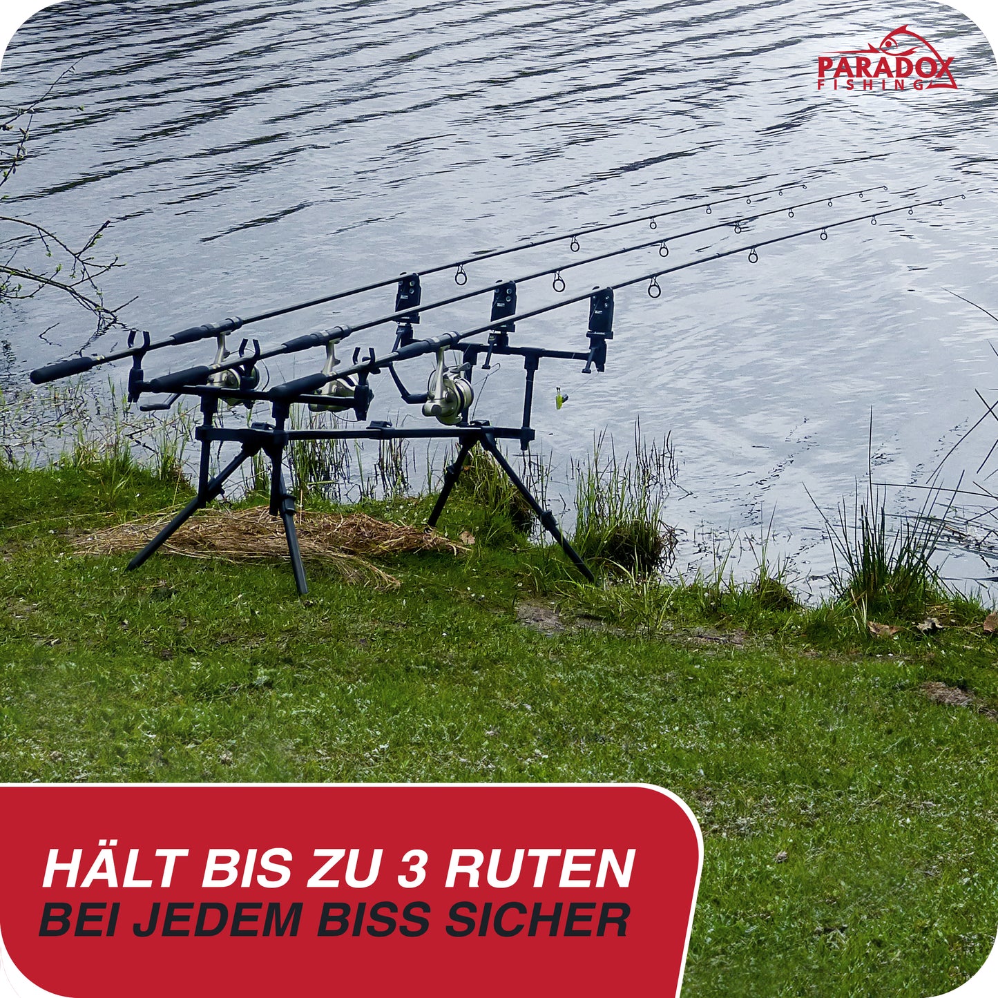 Rod Pod für 3 Ruten flexibel verstellbar mit Tasche