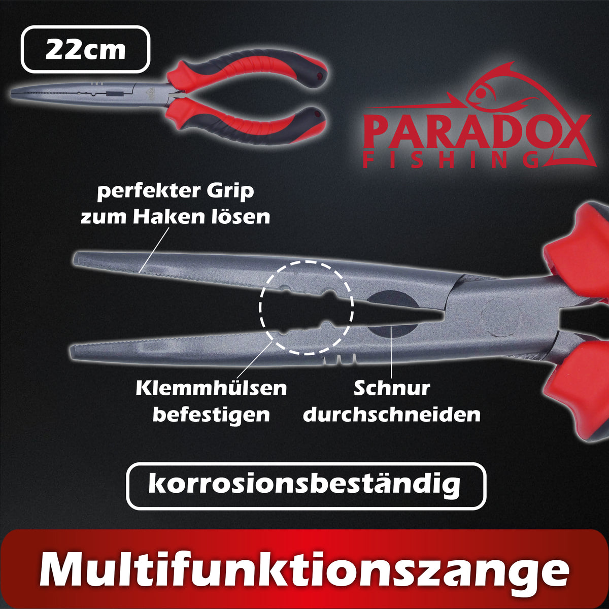 Starter Set Kescher 2,1m mit Tasche, Fischtöter und Multifunktions-Zange