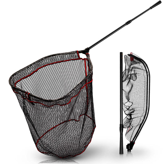 Raubfisch Kescher 1,7m mit gummierten Netz