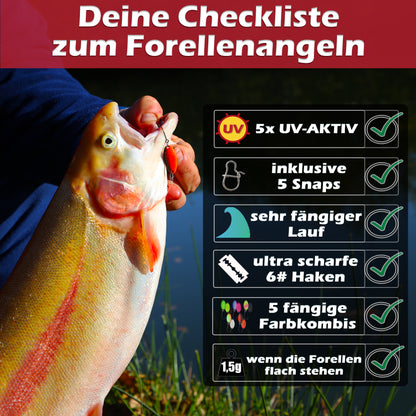 Forellen Spoon 1,5g Set 5 Stück