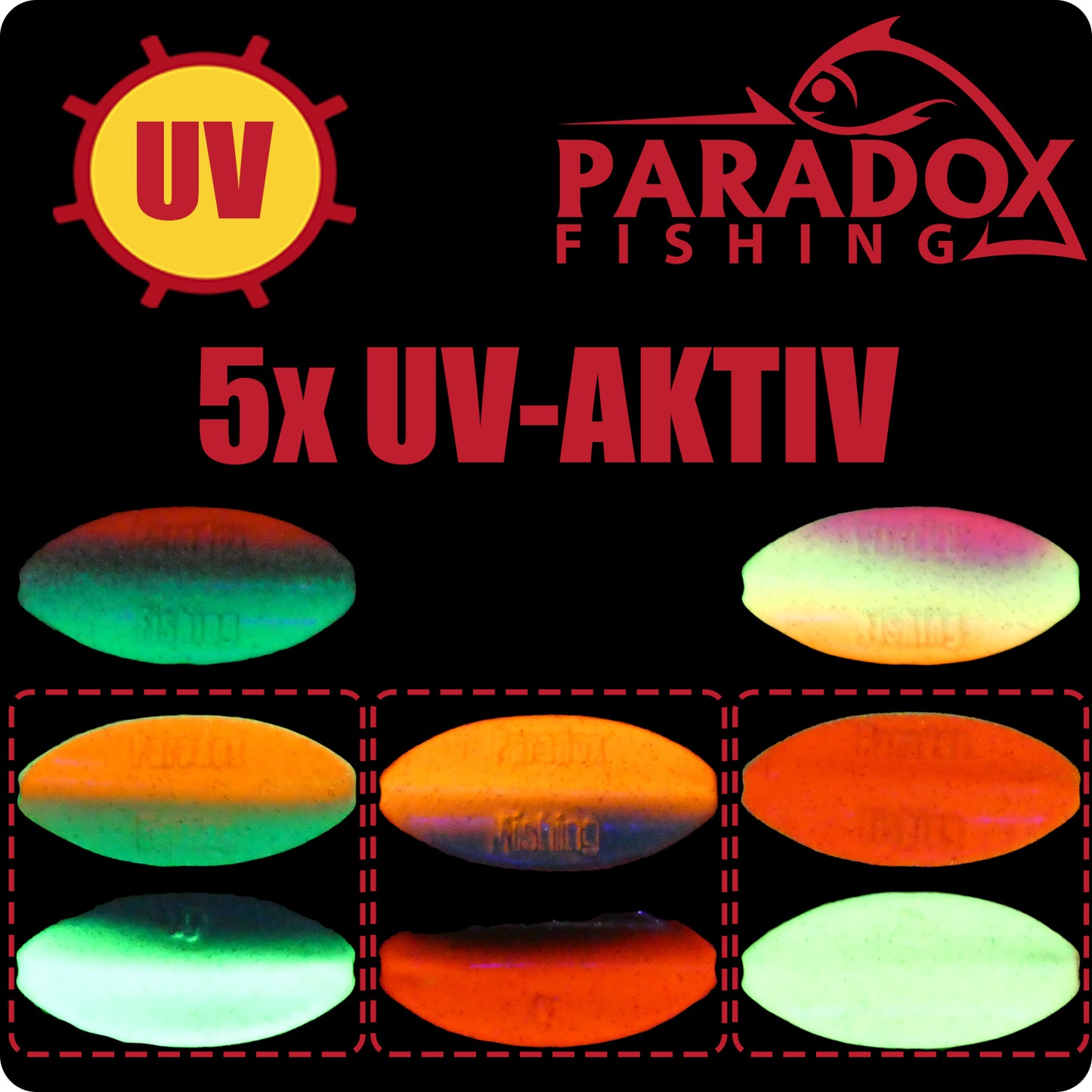 Wing Forellen Inline Spoon Set 2,0g/3,5g 5 Stück