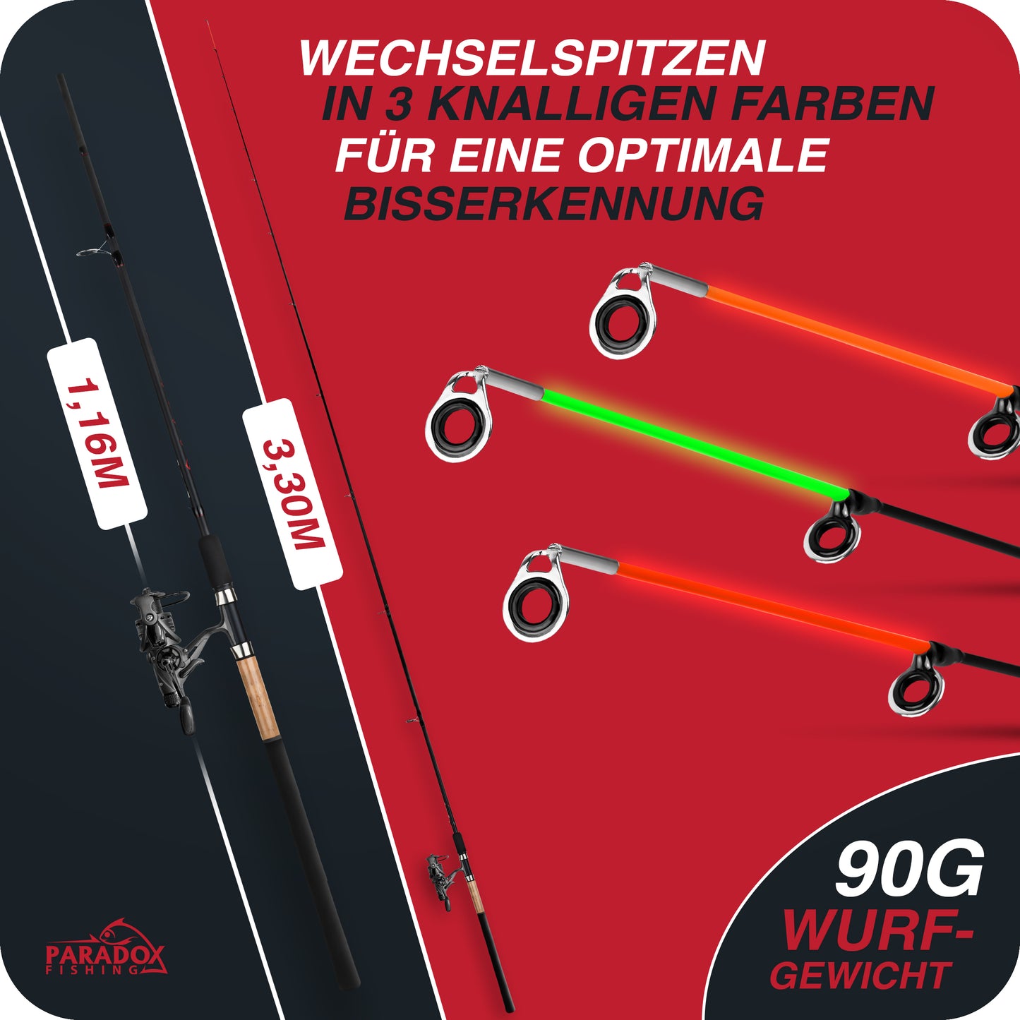 Combo Feeder Feederrute 330/360 90g/120g