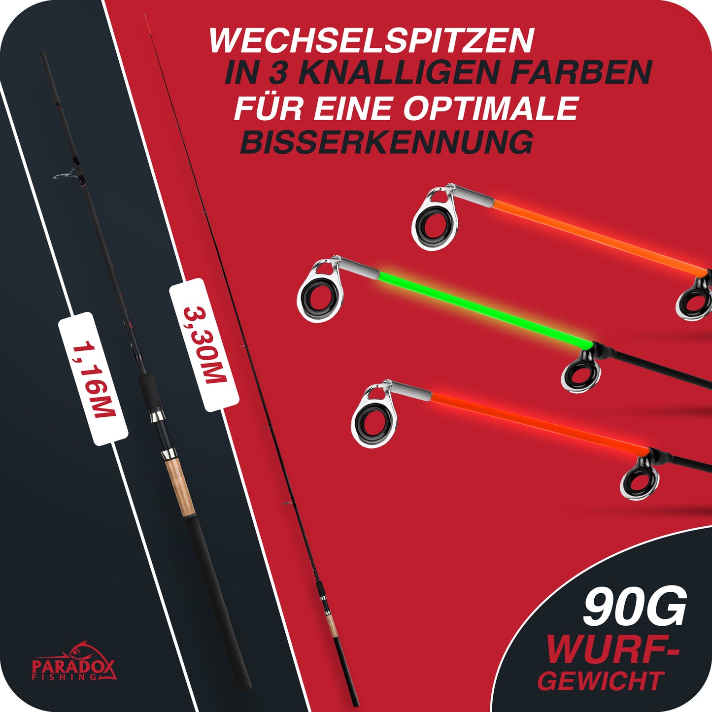 Combo Feeder Feederrute 330/360 90g/120g