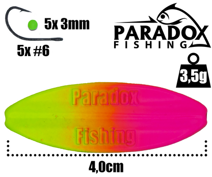 Wing Forellen Inline Spoon Set 2,0g/3,5g 5 Stück