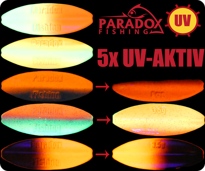 Wing Forellen Inline Spoon Set 2,0g/3,5g 5 Stück