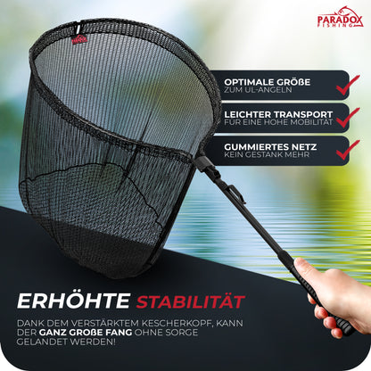 Kescher 1,15m gummiertes Netz