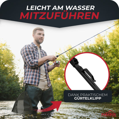 Kescher 1,15m gummiertes Netz