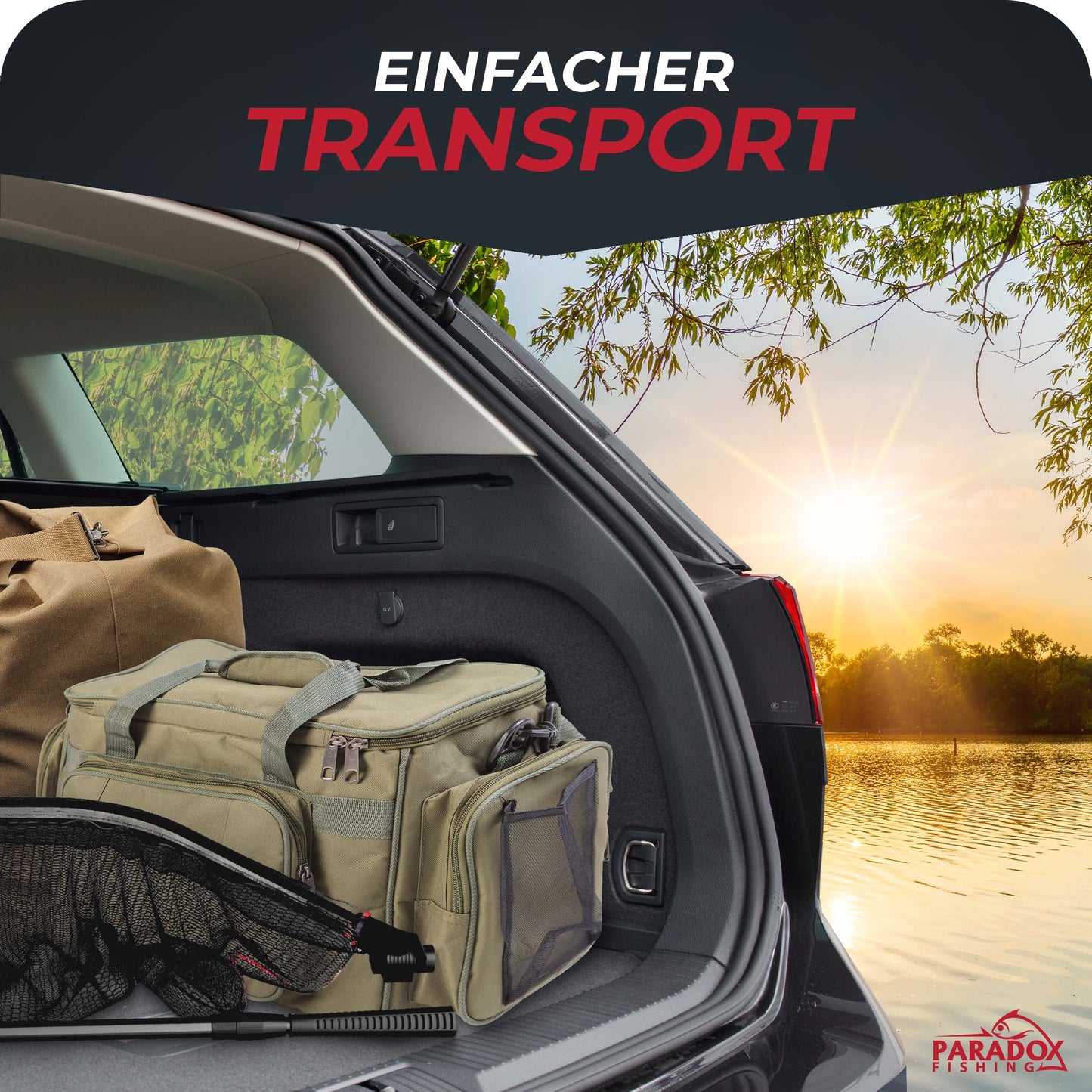 Raubfisch Kescher 1,7m mit gummierten Netz