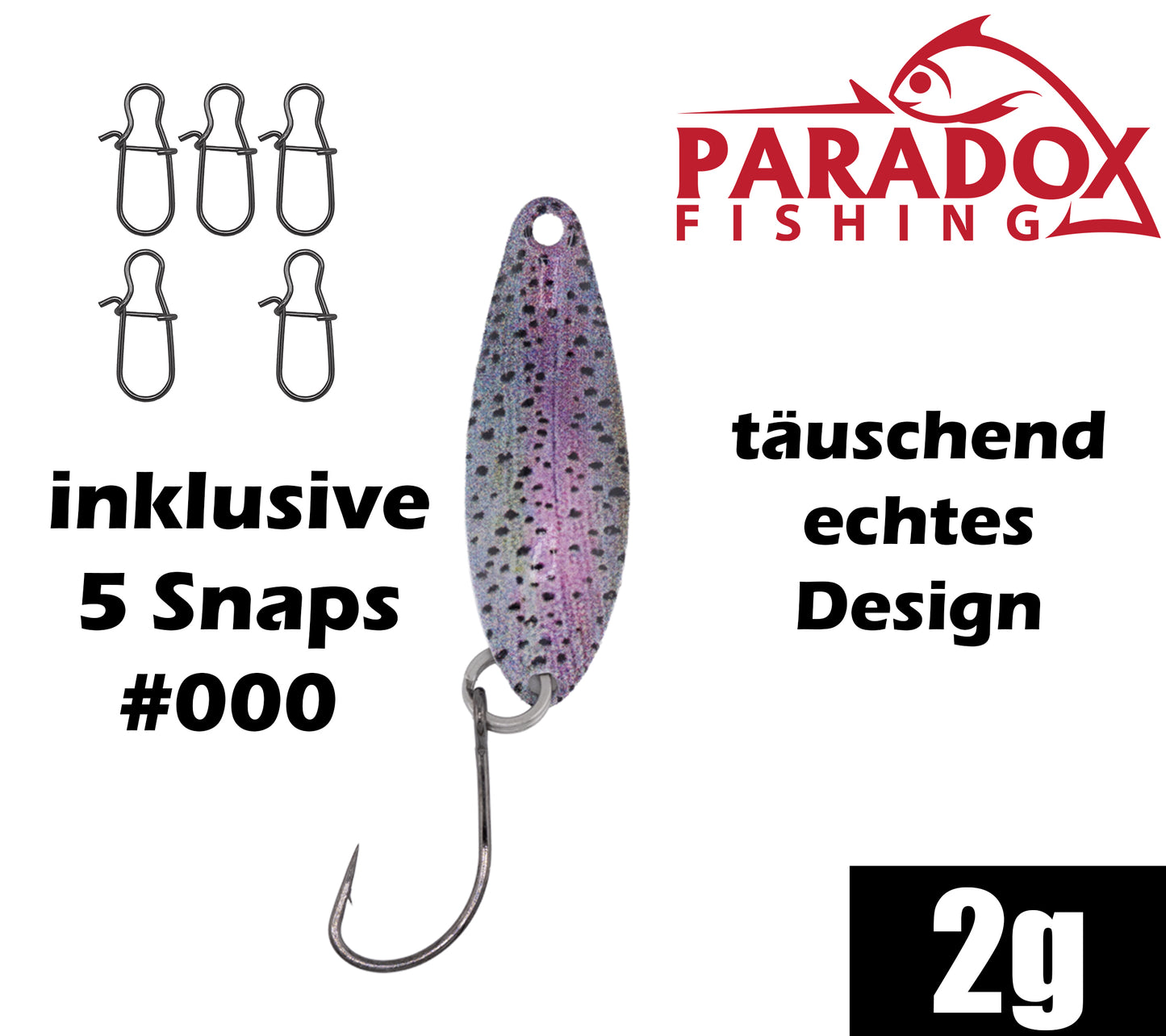 Natur Forellen Spoon Set 2,0g 5 Stück