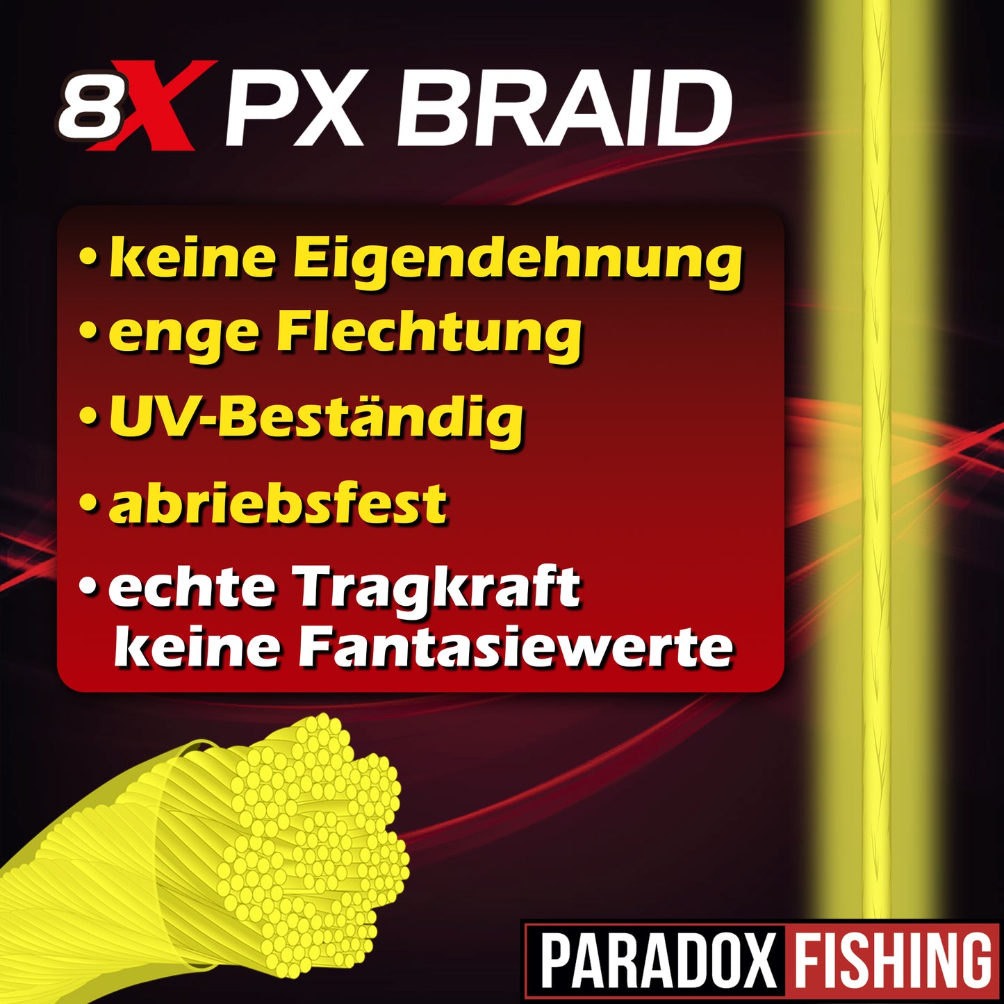 8x PX geflochtene Angelschnur 0,07mm-0,28mm 150m/500m Chartreuse Gelb/Tarngrün