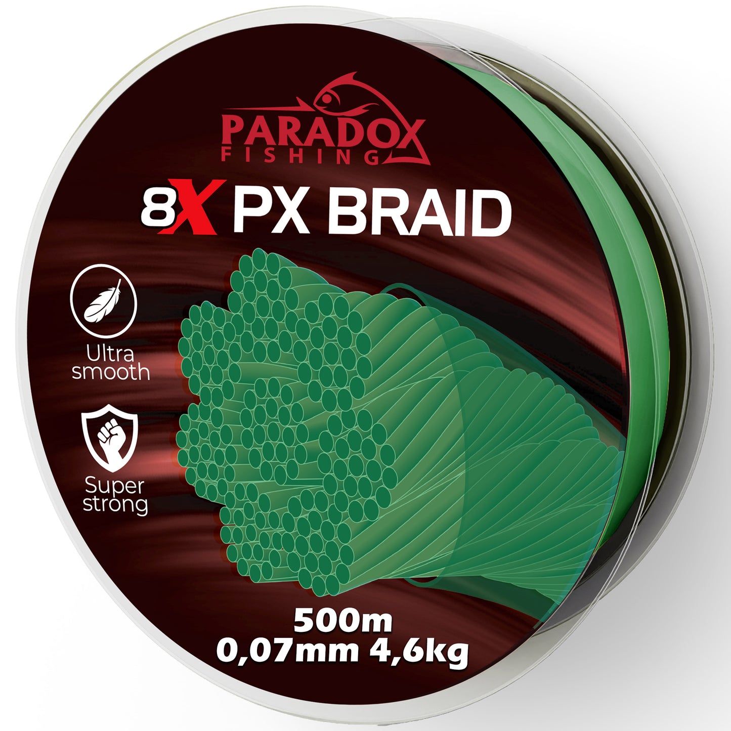 8x PX geflochtene Angelschnur 0,07mm-0,28mm 150m/500m Chartreuse Gelb/Tarngrün