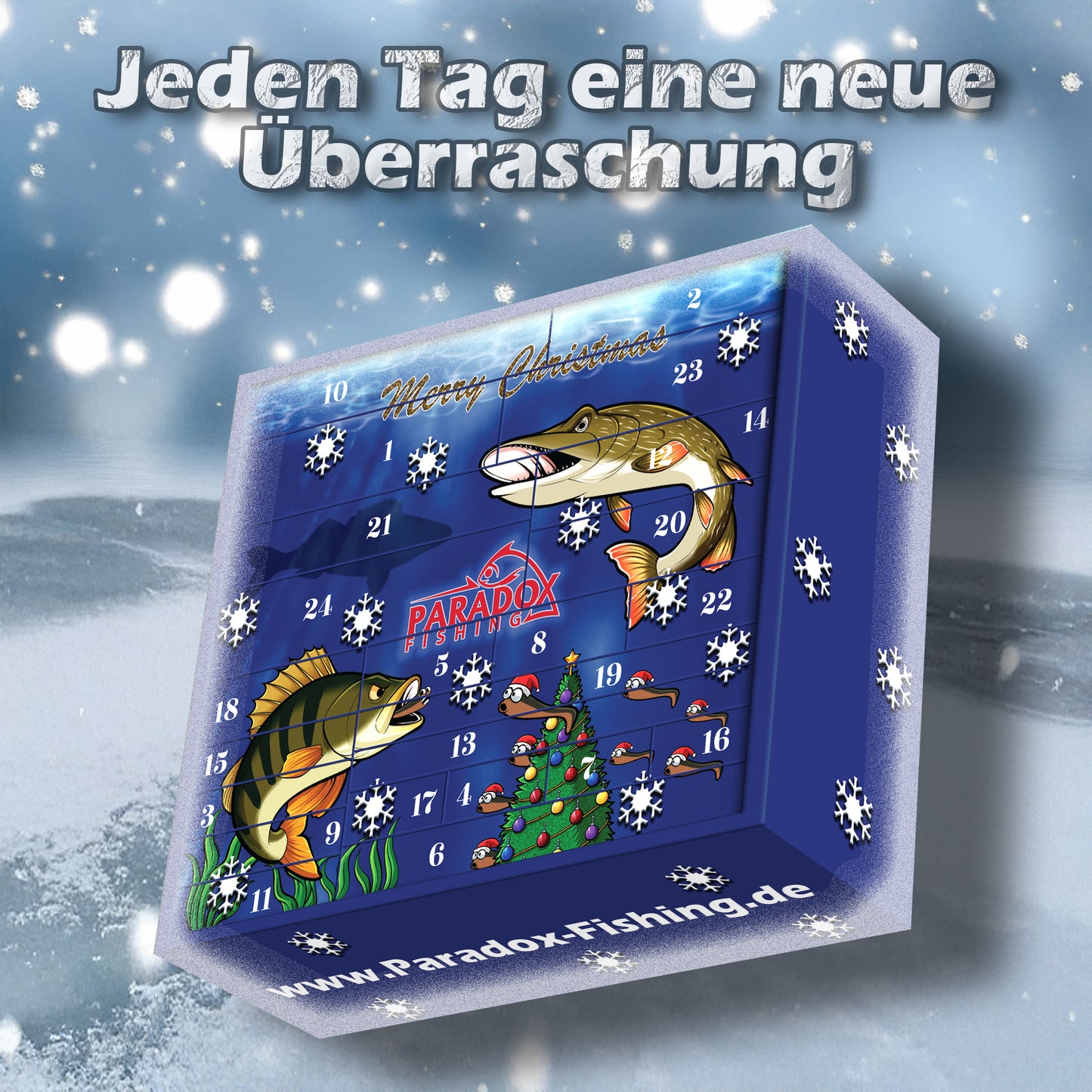 Raubfisch Angel Adventkalender 2025 für Barsch, Hecht und Zander