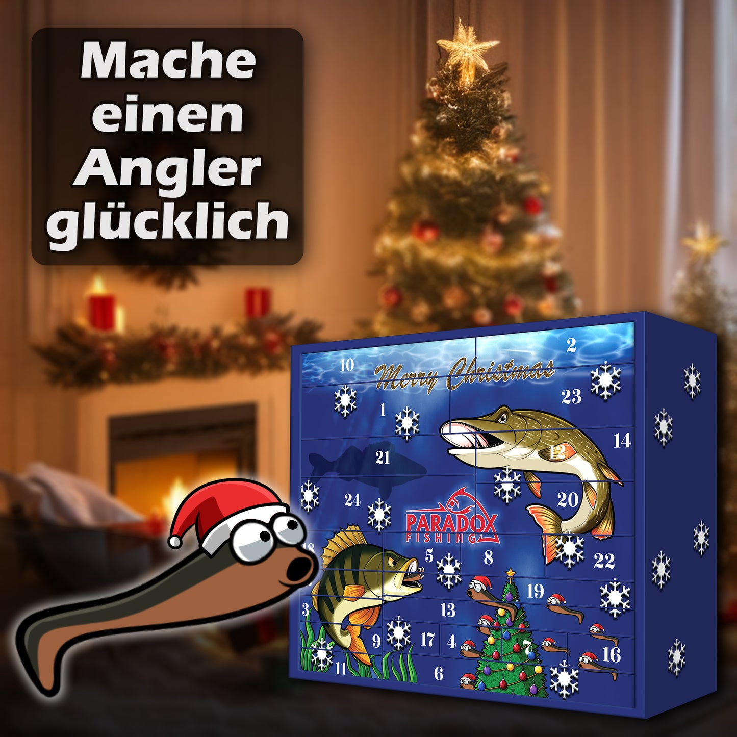 Raubfisch Angel Adventkalender 2025 für Barsch, Hecht und Zander