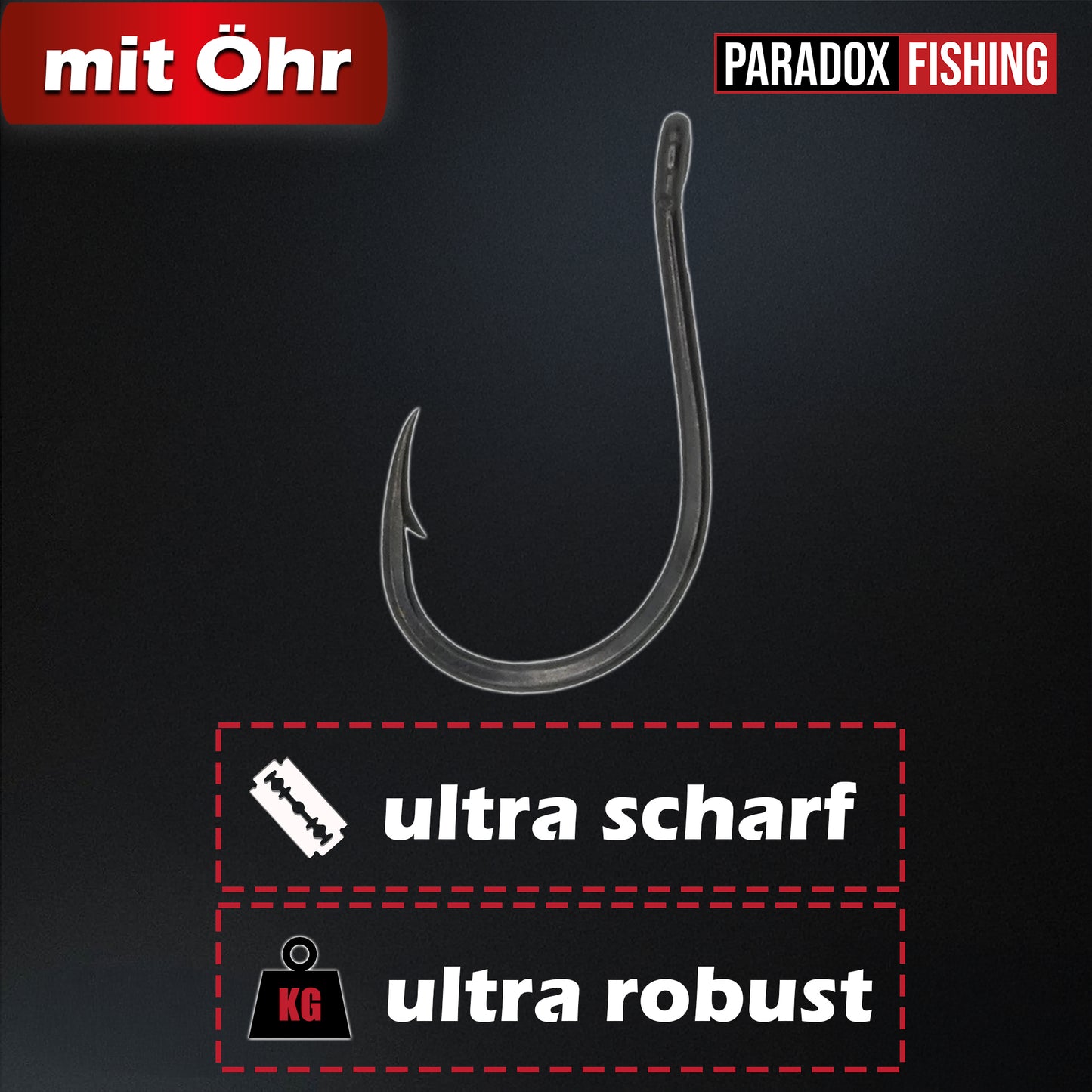 Allround Haken Set #2-#10 mit Öhr 100 Stück