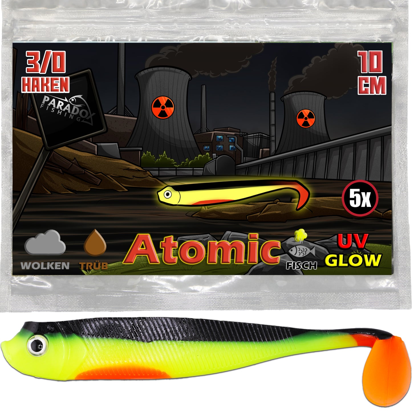 PX Zander Shad Gummifisch 10cm - verschiedene Farben