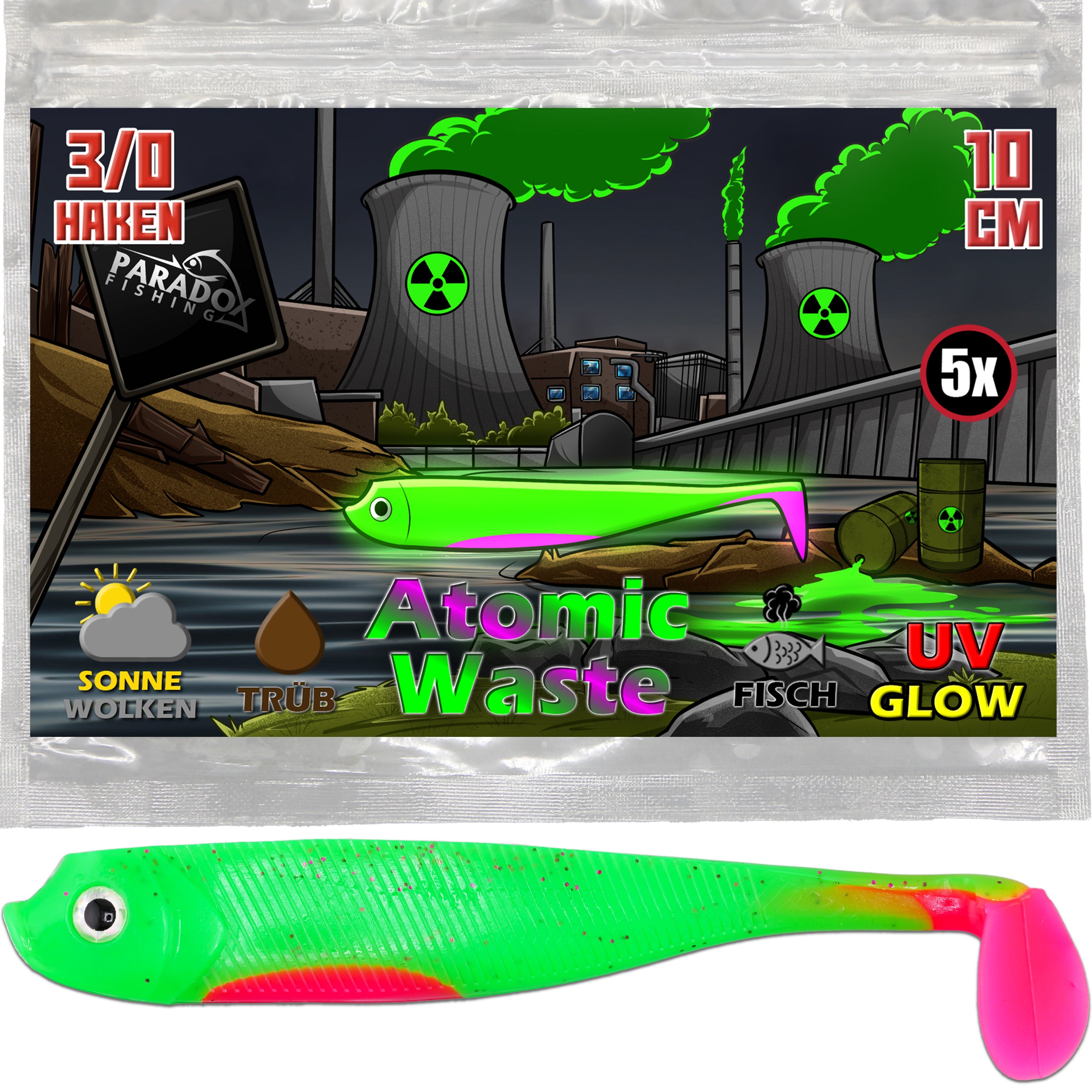 PX Zander Shad Gummifisch 10cm - verschiedene Farben