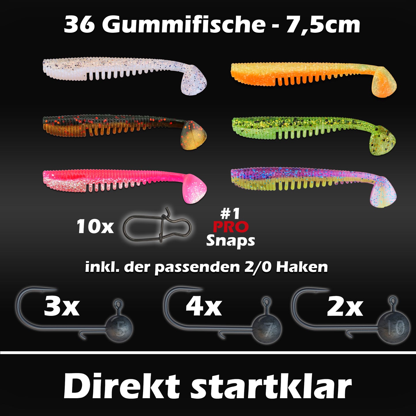 Perch Punk Barsch Gummifische 7,5cm - verschiedene Farben