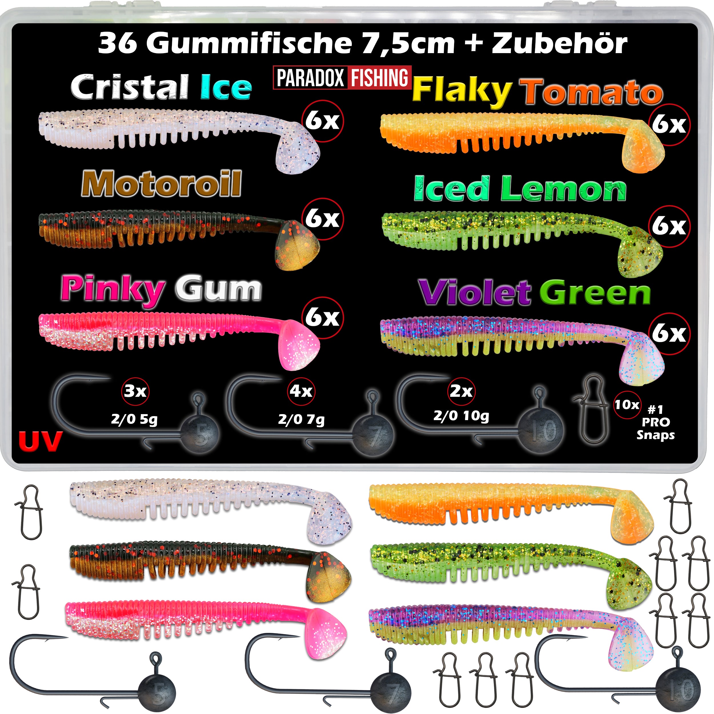 Perch Punk Barsch Gummifische 7,5cm - verschiedene Farben