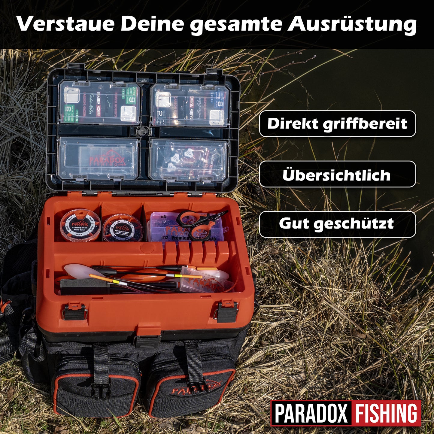 3-in-1 Multifunktions-Sitzkiepe | Angelrucksack