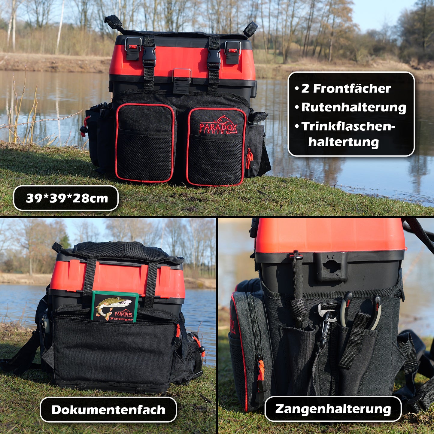 3-in-1 Multifunktions-Sitzkiepe | Angelrucksack