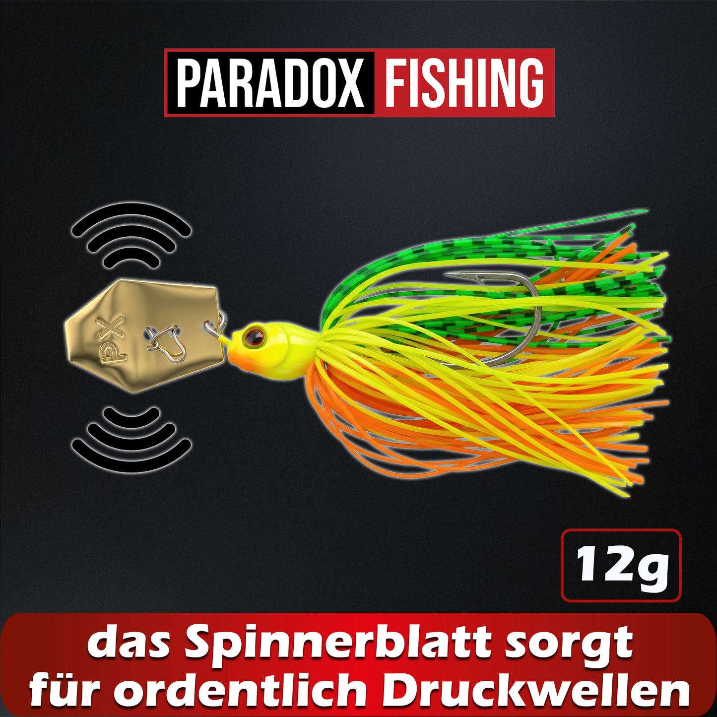 Vibra PX Chatterbait mit 3/0 Jighaken 12g und 18g