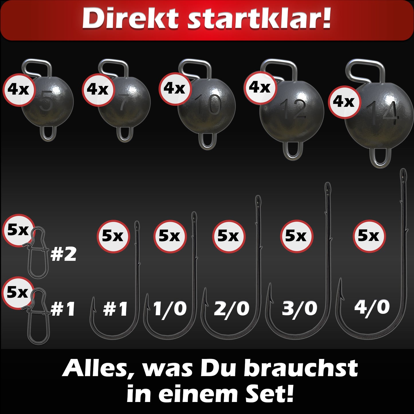 Cheburashka Blei Set 3g-14g / Cheburashka Komplett Set