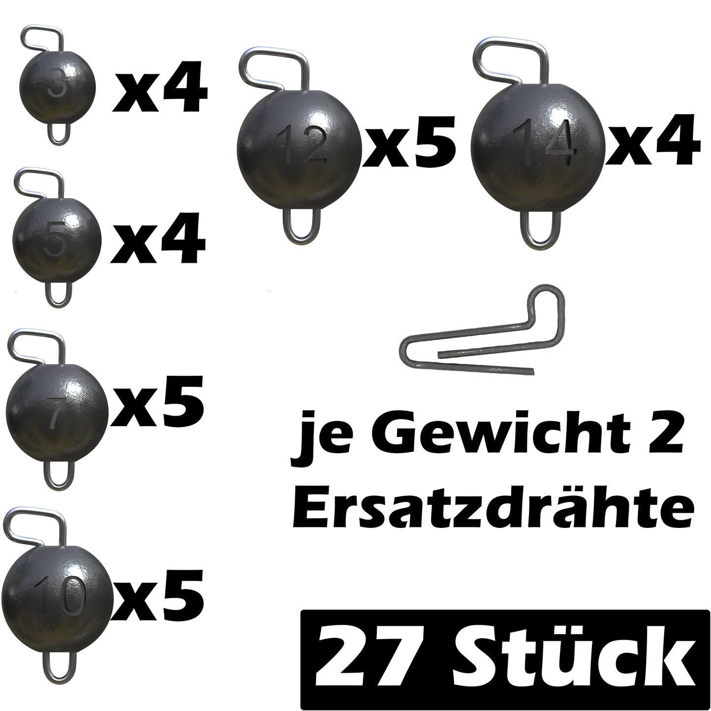 Cheburashka Blei Set 3g-14g / Cheburashka Komplett Set