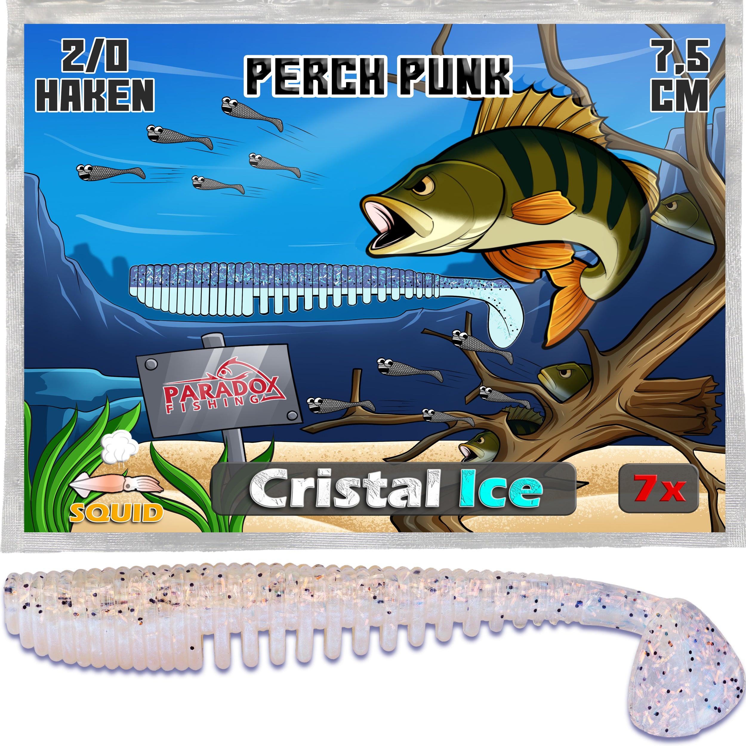 Perch Punk Barsch Gummifische 7,5cm - verschiedene Farben
