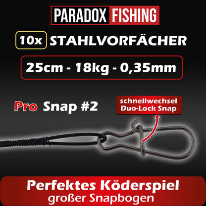 Stahlvorfächer Hecht 10er Set 25cm/40cm 10kg/18kg