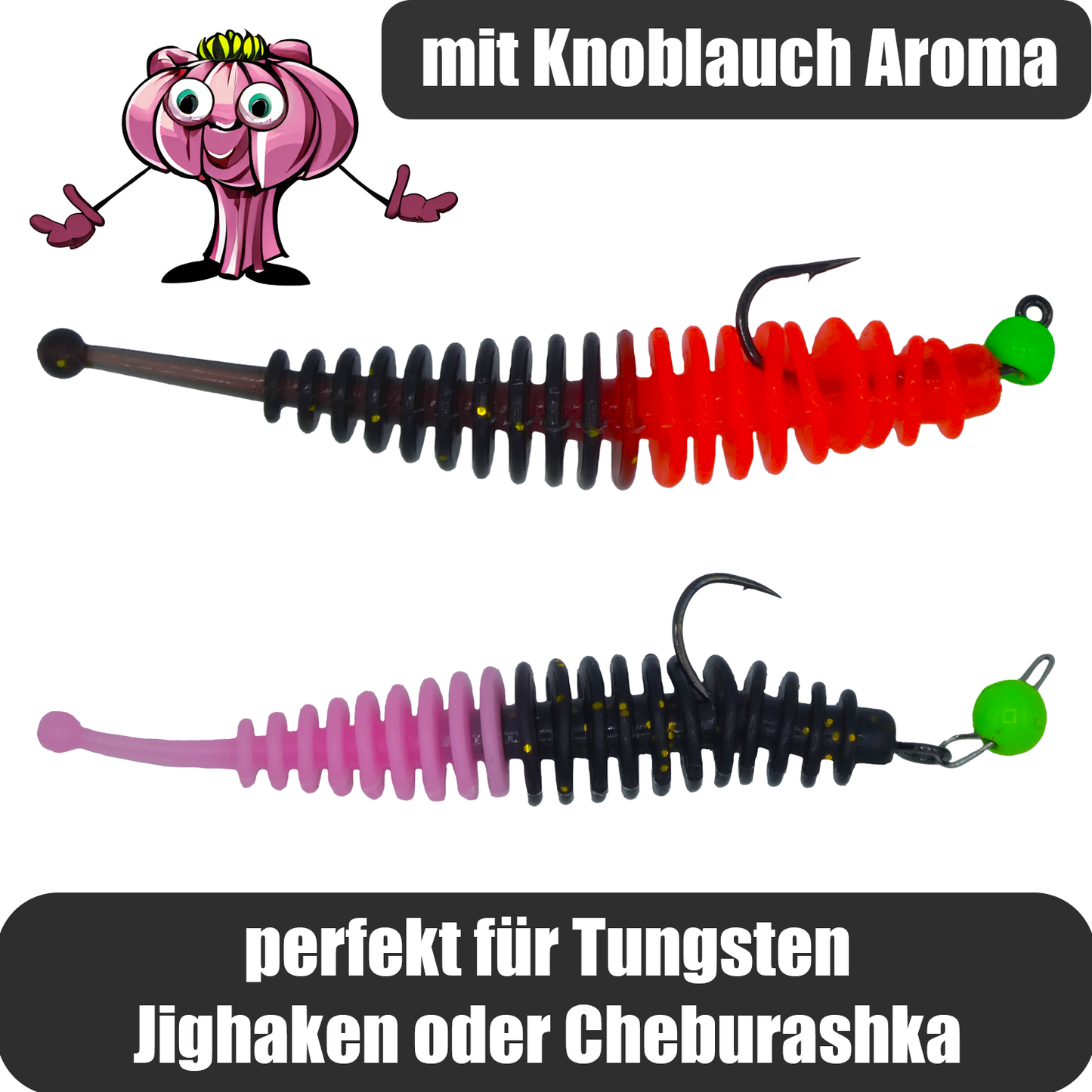 Forellen Gummis 5,5cm Knoblauch/Käse