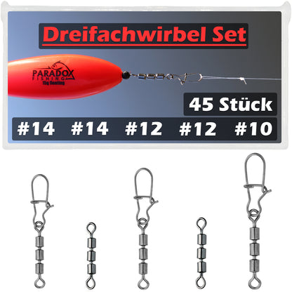 Dreifach Wirbel Set 45 Stück