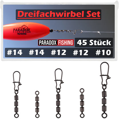 Dreifach Wirbel Set 45 Stück #10-#20