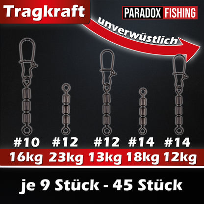 Dreifach Wirbel Set 45 Stück #10-#20