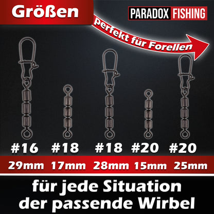 Dreifach Wirbel Set 45 Stück #10-#20