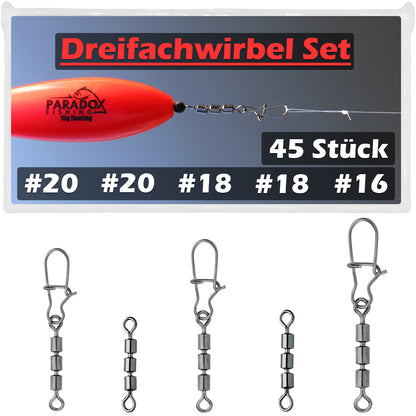 Dreifach Wirbel Set 45 Stück