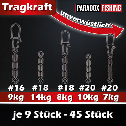 Dreifach Wirbel Set 45 Stück #10-#20