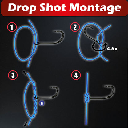 Drop Shot Blei 3,5g-14g / Dropshot Komplett Set