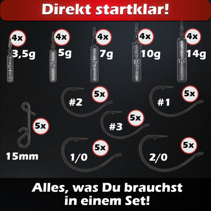 Drop Shot Blei 3,5g-14g / Dropshot Komplett Set