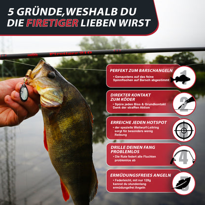Firetiger Spinnrute 210/240/270 für Barscht, Hecht und Zander
