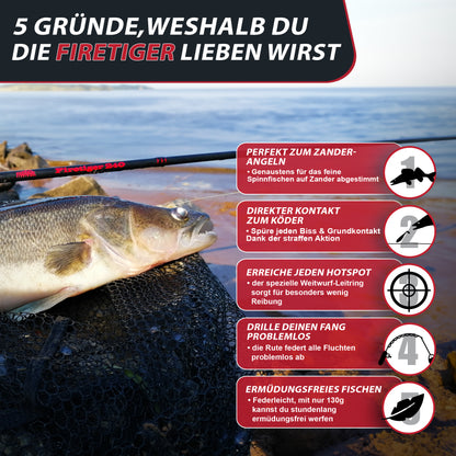 Firetiger Spinnrute 210/240/270 für Barscht, Hecht und Zander