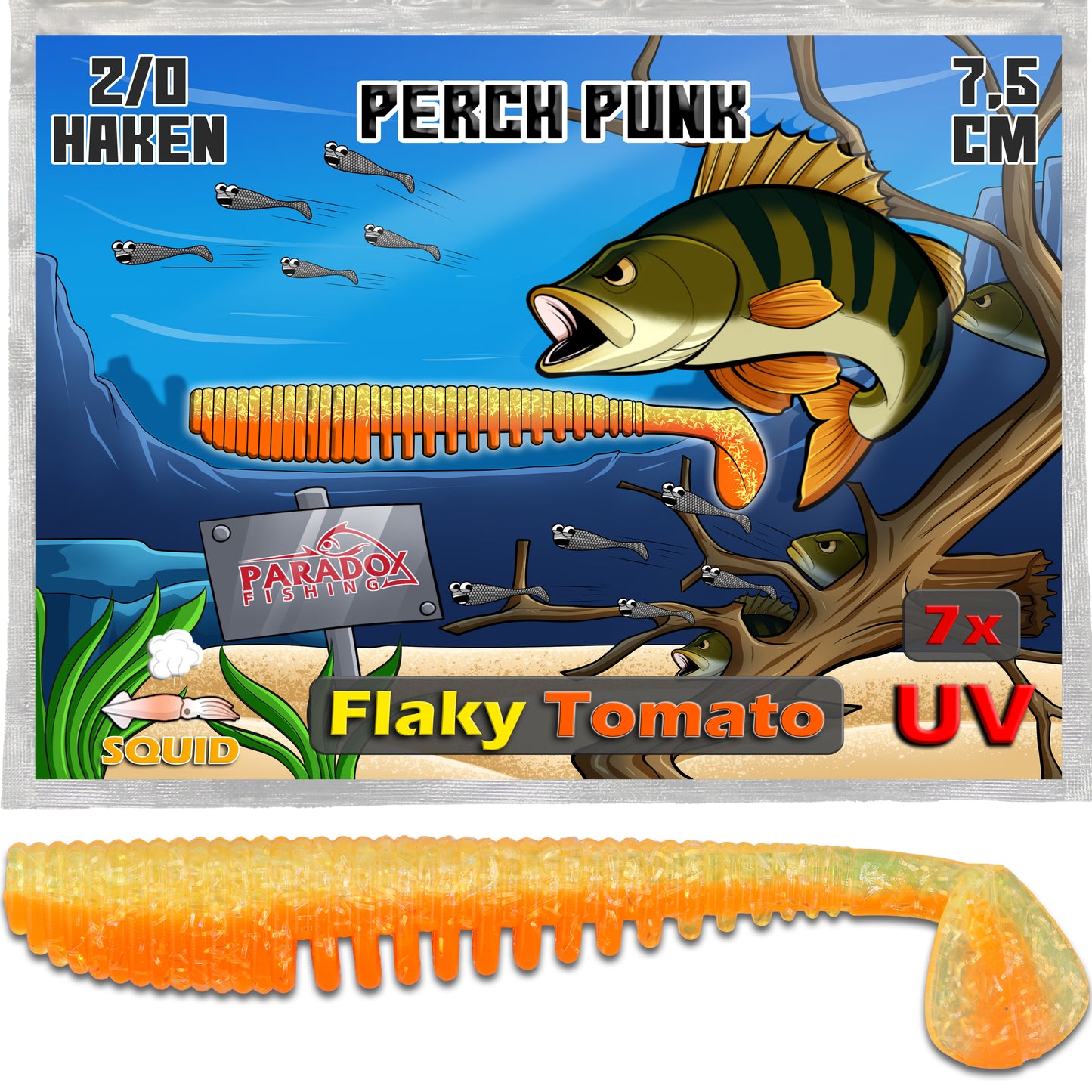Perch Punk Barsch Gummifische 7,5cm - verschiedene Farben