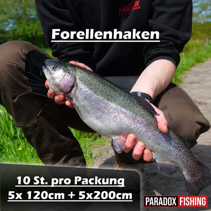 Forellen-Vorfächer 120 cm I 200 cm - 10 Stück