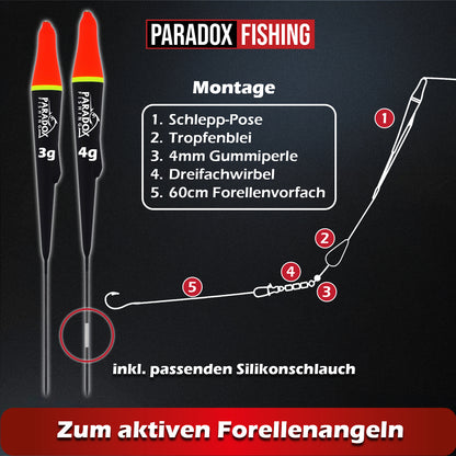 Forellen-Posen-Set 5x zum aktiven & passiven Forellenangeln