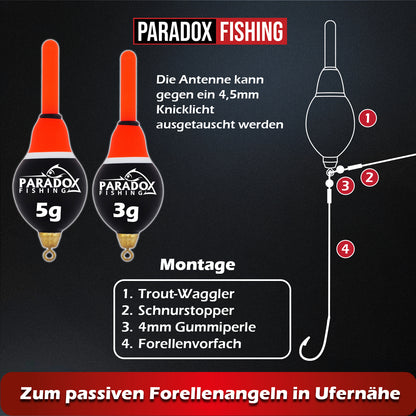 Forellen-Posen-Set 5x zum aktiven & passiven Forellenangeln