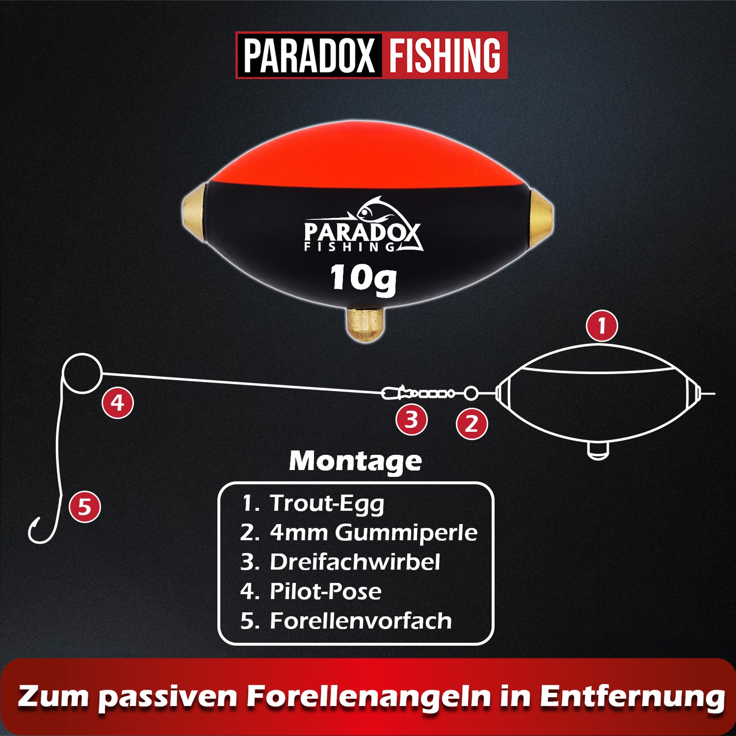 Forellen-Posen-Set 5x zum aktiven & passiven Forellenangeln