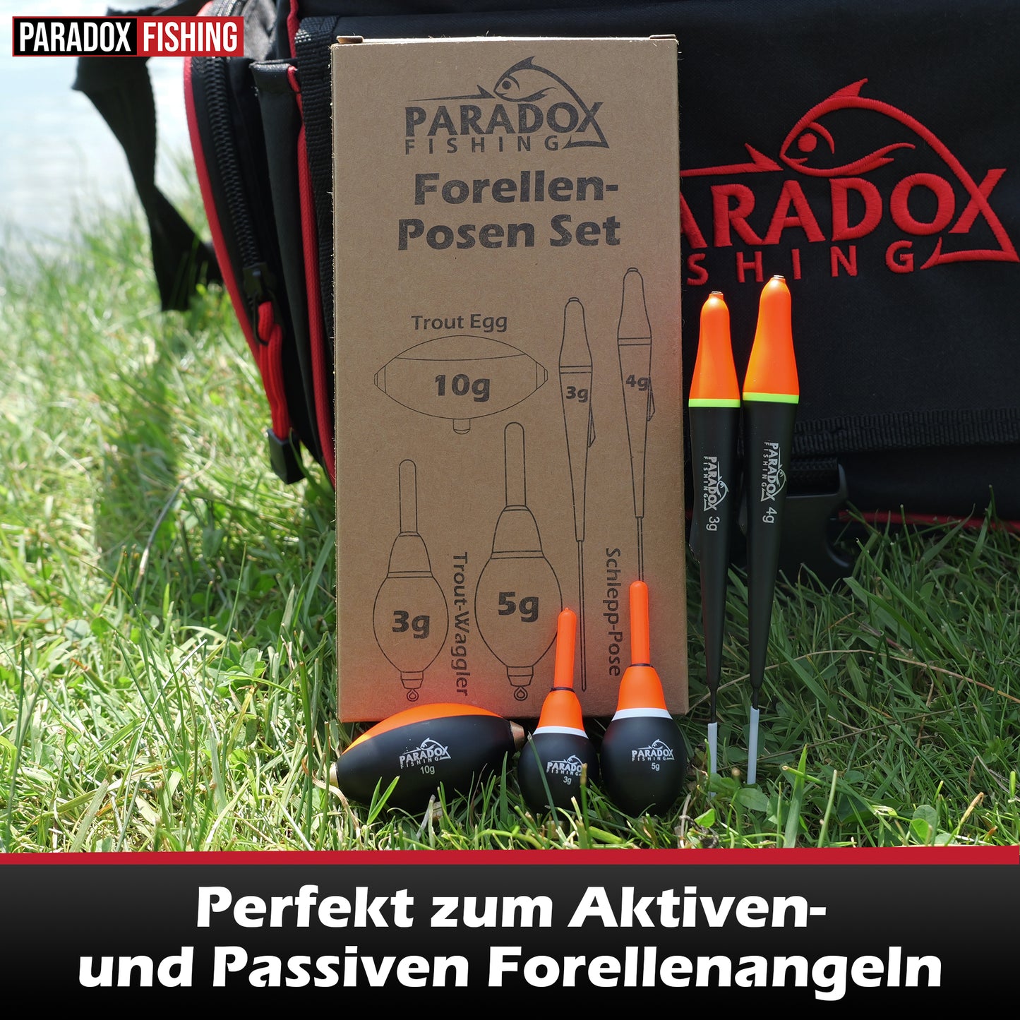 Forellen-Posen-Set 5x zum aktiven & passiven Forellenangeln