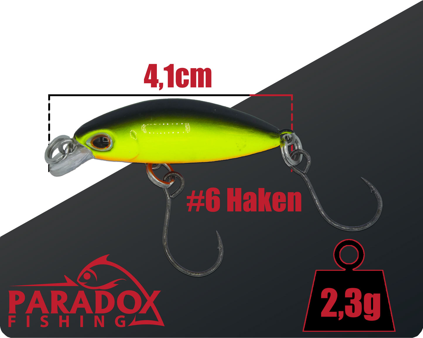 Forellen Wobbler 2,3g 4,1cm schwimmend 5 Stück