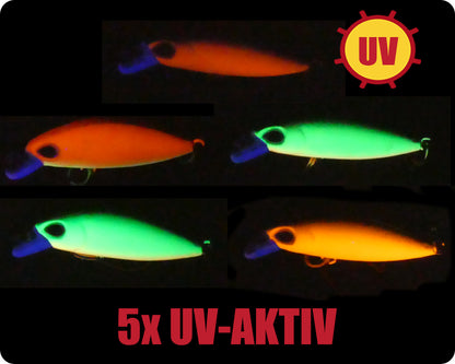 Forellen Wobbler 2,3g 4,1cm schwimmend 5 Stück