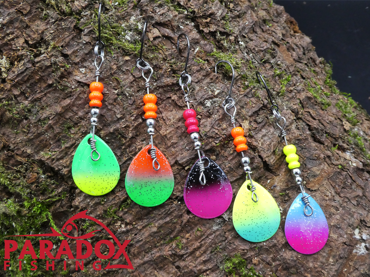 Forellen Glow Spinner Set 2,8g 5 Stück