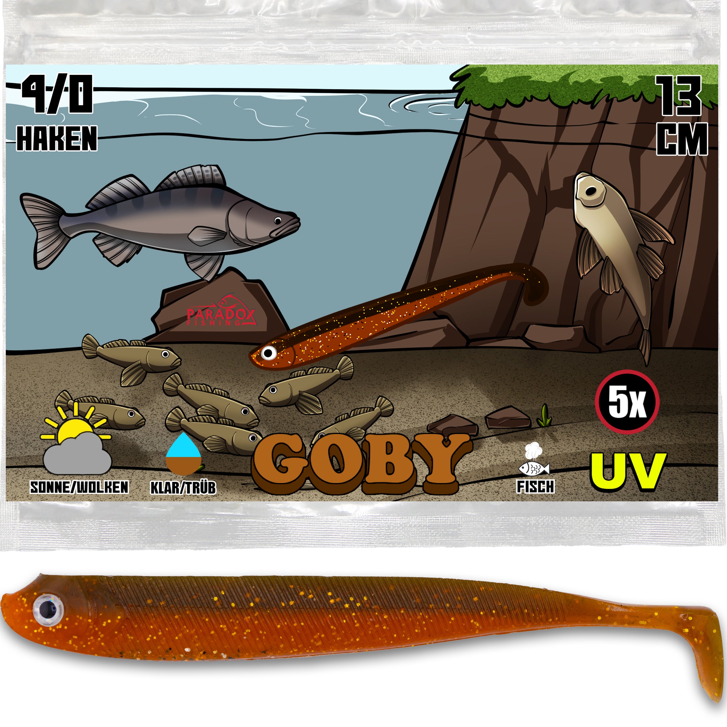 PX Zander Shad Gummifisch 13cm